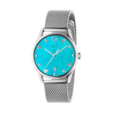  Shop Authentic Gucci G-Timeless Turquiose Mother of Pearl Dial Silver Mesh Bracelet Watch For Women - YA1264039 - Luxxuri