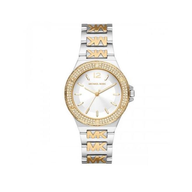  Shop Authentic Michael Kors Lennox Three Hand Silver Dial Two Tone Steel Strap Watch For Women - MK7338 - Luxxuri