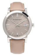  Shop Authentic Burberry The City Silver Dial Beige Leather Strap Unisex Watch - BU9010 - Luxxuri