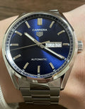  Shop Authentic Tag Heuer Carrera Day Date Blue Dial Silver Steel Strap Watch for Women - WBN2012.BA0640 - Luxxuri