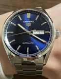  Shop Authentic Tag Heuer Carrera Day Date Blue Dial Silver Steel Strap Watch for Women - WBN2012.BA0640 - Luxxuri