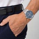  Shop Authentic Hugo Boss Navigator Chronograph Blue Dial Silver Steel Strap Watch for Men - 1513498 - Luxxuri
