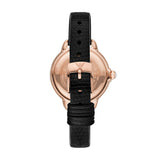  Shop Authentic Emporio Armani Mia Three Hand Crystals Silver Dial Black Leather Strap Watch For Women - AR11631 - Luxxuri
