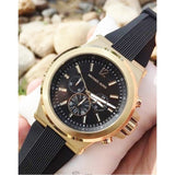  Shop Authentic Michael Kors Dylan Chronograph Black Dial Black Rubber Strap Watch for Men - MK8445 - Luxxuri