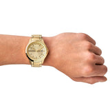  Shop Authentic Armani Exchange Hampton Chronograph Gold Dial Gold Steel Strap Watch For Men - AX2415 - Luxxuri