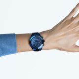  Shop Authentic Swarovski Octea Lux Sport Chronograph Blue Dial Blue Steel Strap Watch for Women - 5610475 - Luxxuri