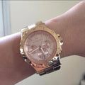 Michael Kors Dylan Rose Gold Dial Rose Gold Steel Strap Watch for Women - MK5314