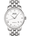 Mido Baroncelli III Automatic White Dial Silver Steel Strap Watch For Women - M7600.4.26.1