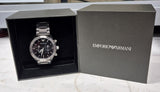  Shop Authentic Emporio Armani Mario Chronograph Black Dial Silver Steel Strap Watch For Men - AR11241 - Luxxuri