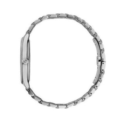  Shop Authentic Gucci G Timeless Quartz Silver Dial Silver Steel Strap Watch For Women - YA1264153 - Luxxuri