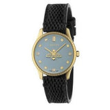  Shop Authentic Gucci G Timeless Quartz Blue Dial Black Leather Strap Watch For Men - YA1265018 - Luxxuri