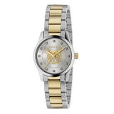  Shop Authentic Gucci G Timeless Quartz Diamonds Silver Dial Two Tone Steel Strap Watch For Women - YA1265016 - Luxxuri