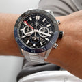  Shop Authentic Tag Heuer Carrera Chronograph Blue Dial Silver Steel Strap Watch for Men - CBG2A1Z.BA0658 - Luxxuri