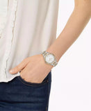  Shop Authentic Michael Kors Mindy Three Hand White Dial Two Tone Steel Strap Watch For Women - MK7084 - Luxxuri