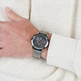  Shop Authentic Tommy Hilfiger Henry Chronograph Grey Dial Grey Steel Strap Watch For Men - 1710479 - Luxxuri