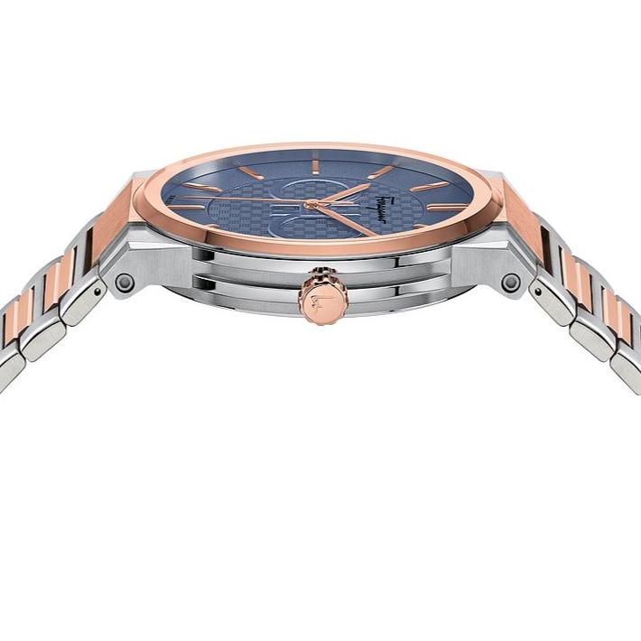  Shop Authentic Salvatore Ferragamo Sapphire Blue Dial Two Tone Steel Strap Watch for Men - SFHP007-20 - Luxxuri