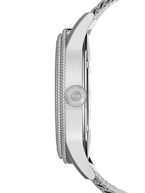 Shop Authentic Hugo Boss Legacy Grey Dial Silver Mesh Bracelet Watch for Men - 1513673 - Luxxuri
