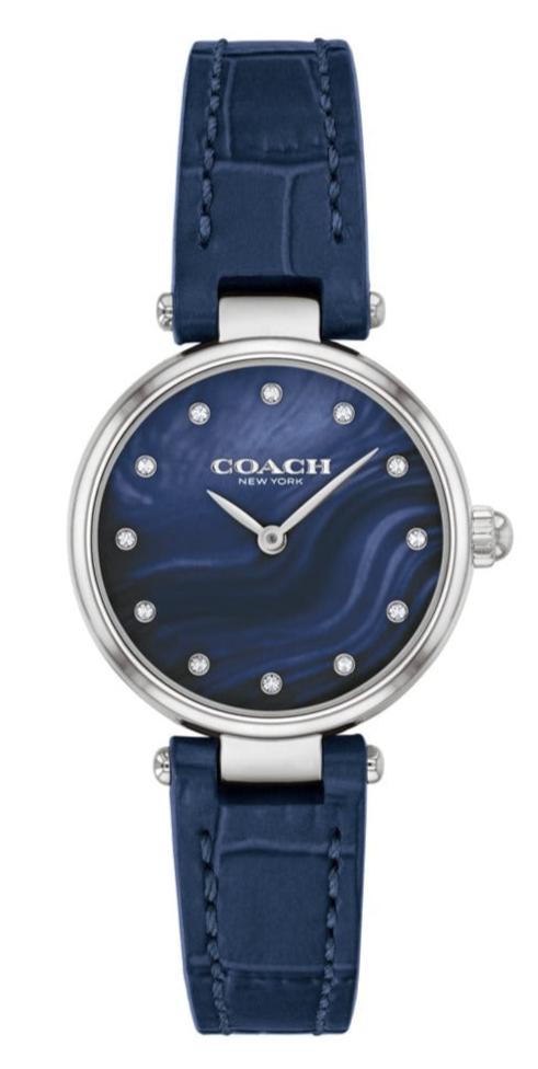 Coach Park Navy Blue Dial Navy Blue Leather Strap Watch for Women - 14503535