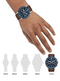  Shop Authentic Hugo Boss Allure Blue Dial Brown Leather Strap Watch for Men - 1513921 - Luxxuri