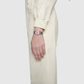  Shop Authentic Gucci G Timeless Quartz Mother of Pearl Pink Dial Silver Steel Strap Watch For Women - YA1265013 - Luxxuri