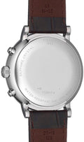 Tissot Carson Premium Chronograph White Dial Brown Leather Strap Watch For Men - T122.417.16.011.00
