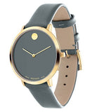  Shop Authentic Movado 70th Anniversary Special Edition Grey Dial Grey Leather Strap Watch For Women - 0607140 - Luxxuri