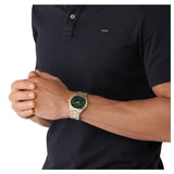  Shop Authentic Michael Kors Slim Runway Quartz Green Dial Two Tone Steel Strap Watch for Women - MK9149 - Luxxuri