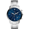  Shop Authentic Fossil Neutra Chronograph Blue Dial Silver Steel Strap Watch for Men - FS5792 - Luxxuri