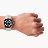  Shop Authentic Fossil FB-01 Chronograph Black Dial Silver Steel Strap Watch for Men - FS5837 - Luxxuri