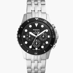  Shop Authentic Fossil FB-01 Chronograph Black Dial Silver Steel Strap Watch for Men - FS5837 - Luxxuri