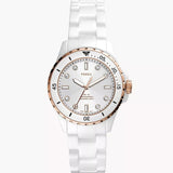  Shop Authentic Fossil FB-01 Analog White Dial White Ceramic Strap Watch for Women - CE1107 - Luxxuri