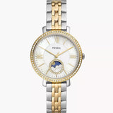  Shop Authentic Fossil Jacqueline Analog Moonphase Mother of Pearl White Dial Two Tone Steel Strap Watch for Women - ES5166 - Luxxuri
