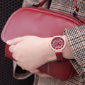  Shop Authentic Swarovski Passage Chrono Red Dial Red Leather Strap Watch for Women - 5580345 - Luxxuri