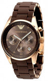  Shop Authentic Emporio Armani Sportivo Chronograph Brown Dial Brown Silicone Strap Watch For Men - AR5891 - Luxxuri