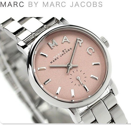  Shop Authentic Marc Jacobs Baker Pink Dial Silver Steel Strap Watch for Women - MBM3283 - Luxxuri