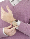  Shop Authentic Emporio Armani Classic Chronograph Cream Dial Brown Leather Strap Watch For Men - AR1878 - Luxxuri