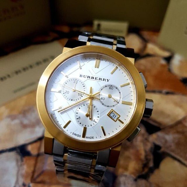  Shop Authentic Burberry The City White Dial Two Tone Steel Strap Watch for Men - BU9751 - Luxxuri