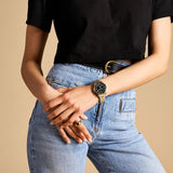  Shop Authentic Fossil Blue Dive Three Hand Black Dial Two Tone Steel Strap Watch For Women - ES5349 - Luxxuri