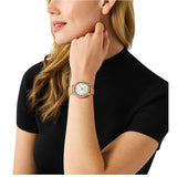  Shop Authentic Michael Kors Sage Three-Hand Mother of Pearl White Dial Brown Leather Strap Watch for Women - MK4819 - Luxxuri