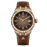  Shop Authentic Maurice Lacroix Aikon Automatic Brown Dial Brown Leather Strap Watch For Men - AI6008-BRZ01-730-3 - Luxxuri