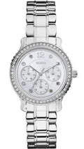  Shop Authentic Guess Enchanting Diamonds Silver Dial Silver Steel Strap Watch for Women - W0305L1 - Luxxuri