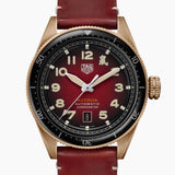  Shop Authentic Tag Heuer Autavia Calibre 5 Chinese New Year Maroon Dial Maroon Leather Strap Watch for Men - WBE5193.FC8300 - Luxxuri