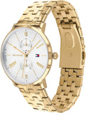  Shop Authentic Tommy Hilfiger Jenna Quartz White Dial Gold Steel Strap Watch for Women - 1782069 - Luxxuri