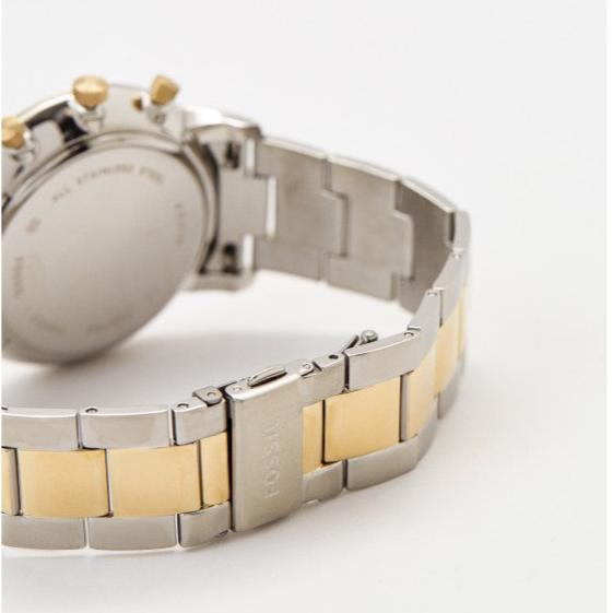 Fossil Neutra Chronograph Blue Dial Two Tone Steel Strap Watch for Men - FS5706