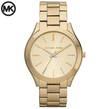  Shop Authentic Michael Kors Slim Runway Gold Dial Gold Stainless Steel Strap Watch for Women - MK3179 - Luxxuri