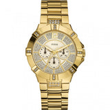  Shop Authentic Guess Vista Diamonds Gold Dial Gold Steel Strap Watch for Women - W13573L1 - Luxxuri
