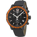 Tissot T Sport Quickster Chronograph Black Dial Black Rubber Strap Watch For Men - T095.417.36.057.01