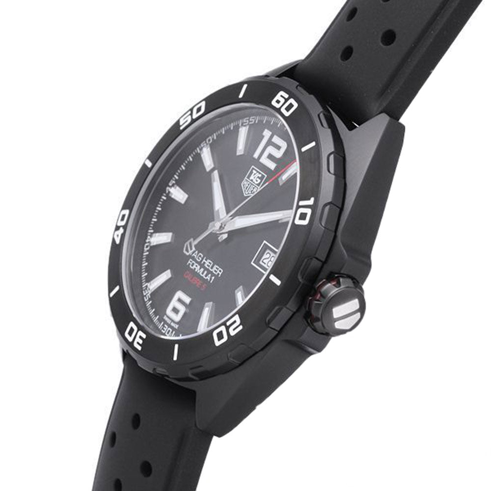 Shop Authentic Tag Heuer Formula 1 Automatic Black Dial Black Rubber Strap Watch for Men - WAZ2115.FT8023 - Luxxuri