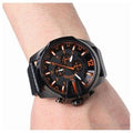  Shop Authentic Diesel Mega Chief Chronograph Black Dial Black Leather Strap Watch For Men - DZ4291 - Luxxuri