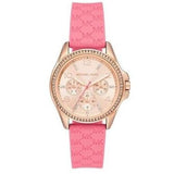  Shop Authentic Michael Kors Mini Pilot Quartz Rose Gold Dial Pink Silicone Strap Watch For Women - MK7375 - Luxxuri